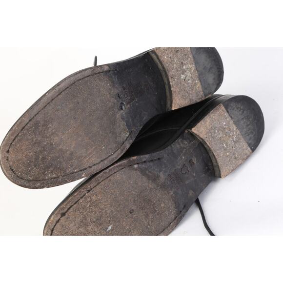 MAJE Black Leather Combat Moto Studded Lace Up Boots Booties Size 39 - Picture 4 of 13